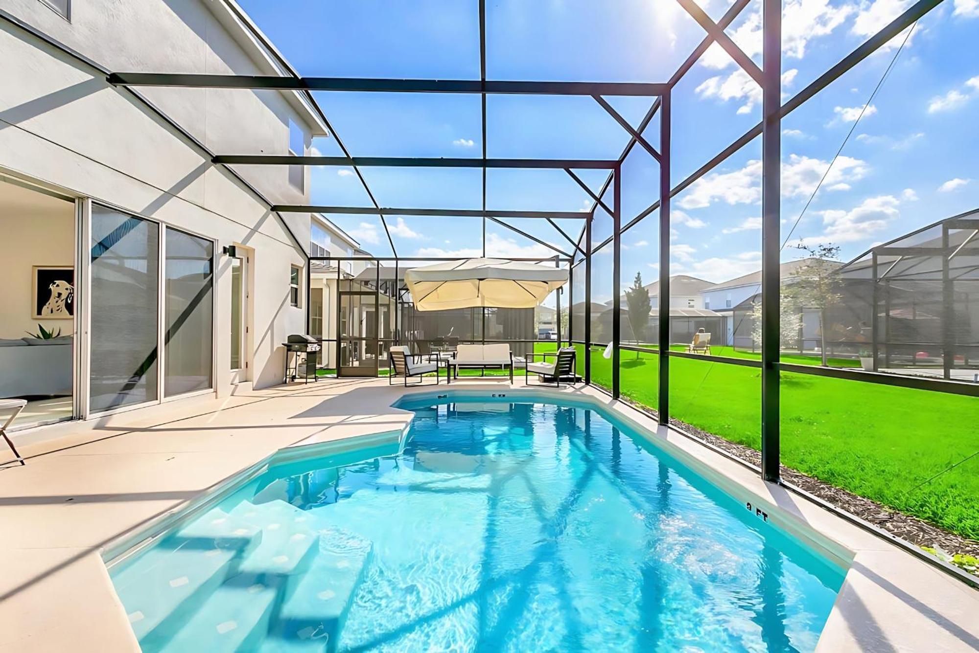 10Br Luxury Home Near Disney W Pool & Games Room كيسيمي المظهر الخارجي الصورة