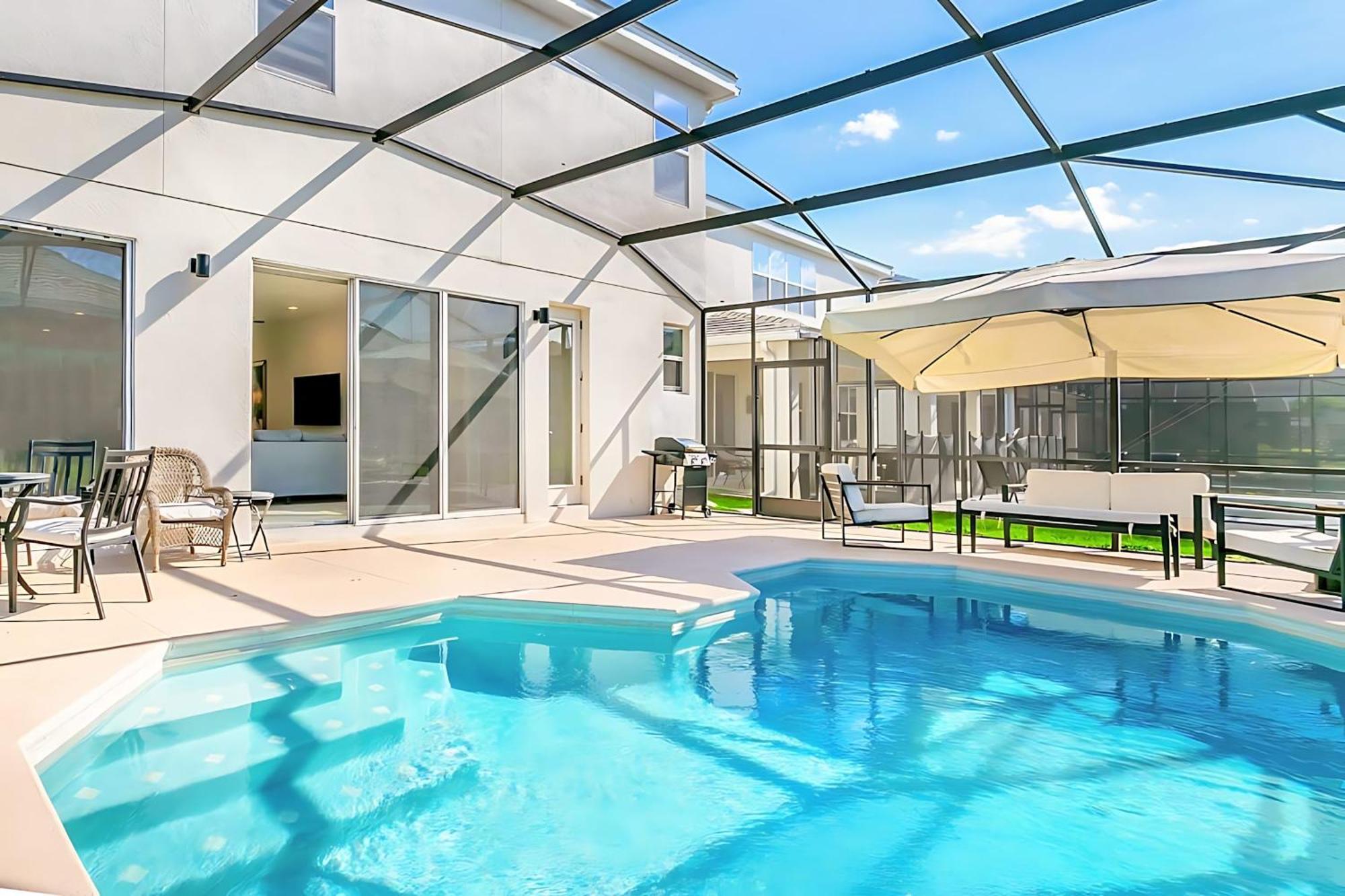 10Br Luxury Home Near Disney W Pool & Games Room كيسيمي المظهر الخارجي الصورة